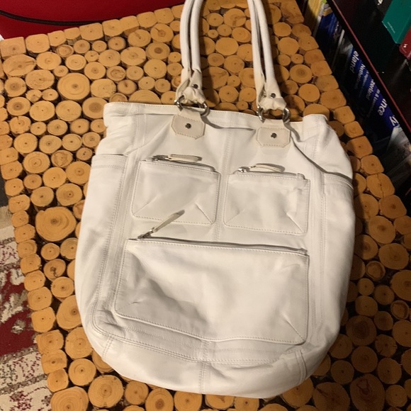 White real leather tote - Picture 4 of 6